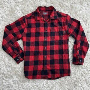 Eddie Bauer Buffalo Plaid Long Sleeve Shirt (Large) Black Red (Men’s)
